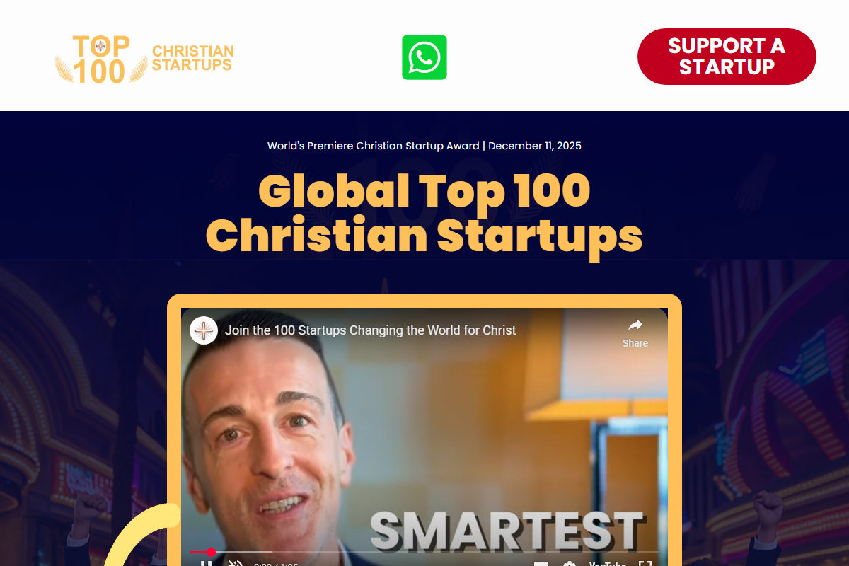 Top 100 Christian Startups Award